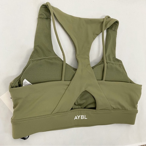 NWT Aybl Core Sports Bra Workout Athletic Running, Olive Green - Size M - Picture 6 of 9
